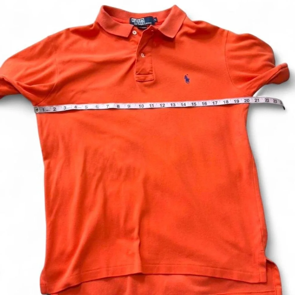 Vintage 90s Polo Ralph Lauren Orange Polo‎ Shirt, Men's Size L